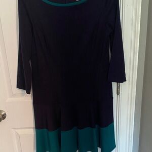Jessica Simpson Elegant navy and Teal Dress